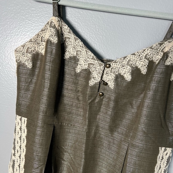 Anthropologie Moulinette Soeurs Linen Blend Embroidered Gorgeous Dress - Picture 2 of 11